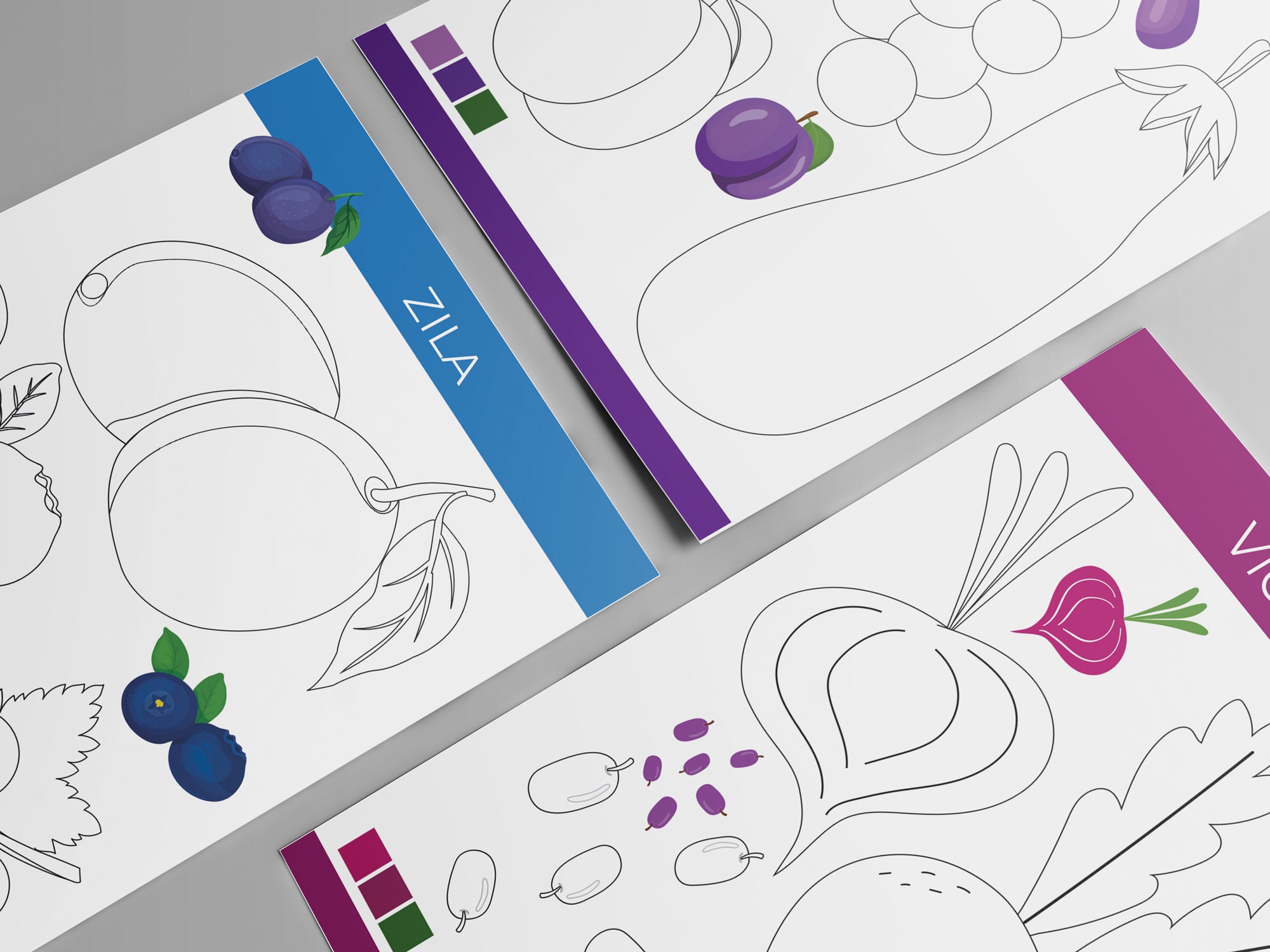 7 Printable Pdf Rainbow Colouring Pages Learn Colors Etsy