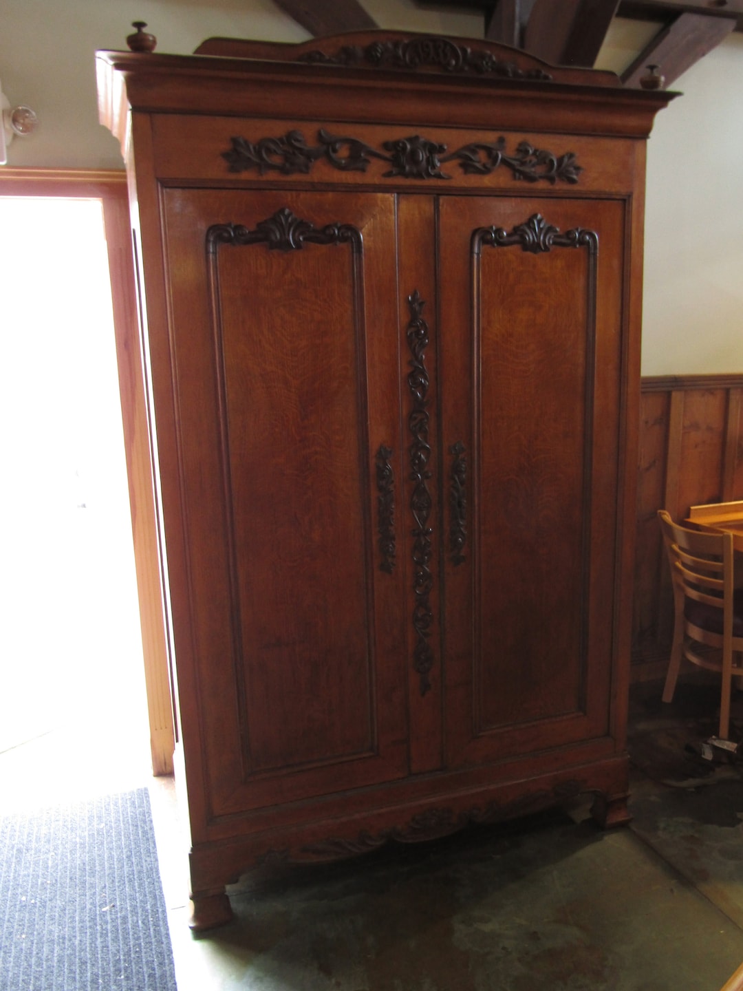 French Antique Oak Armoire Warddrobe Beautiful Condition . Etsy