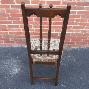 Set of 6 English Old Colonial Yorkshire Dining Chairs Gothic Antique High Back Solid Elm image 3