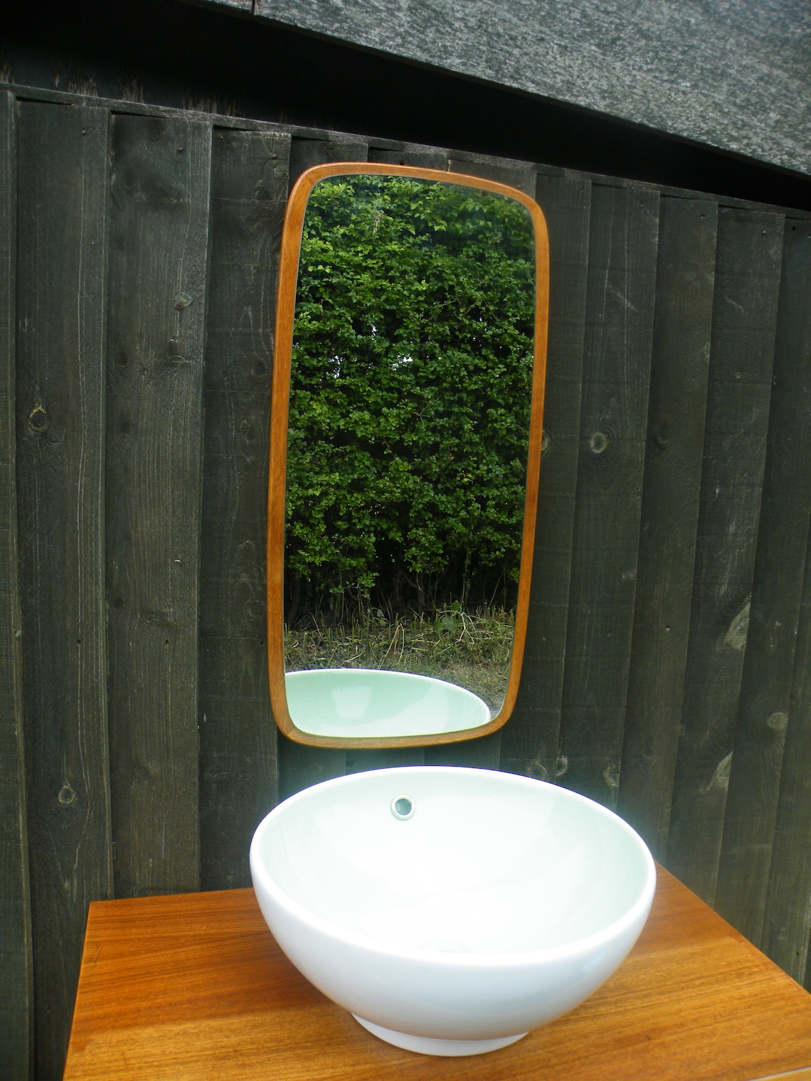 MCM Teak Danish Bathroom Vanity with Laufen Sink 1970s Mid Etsy