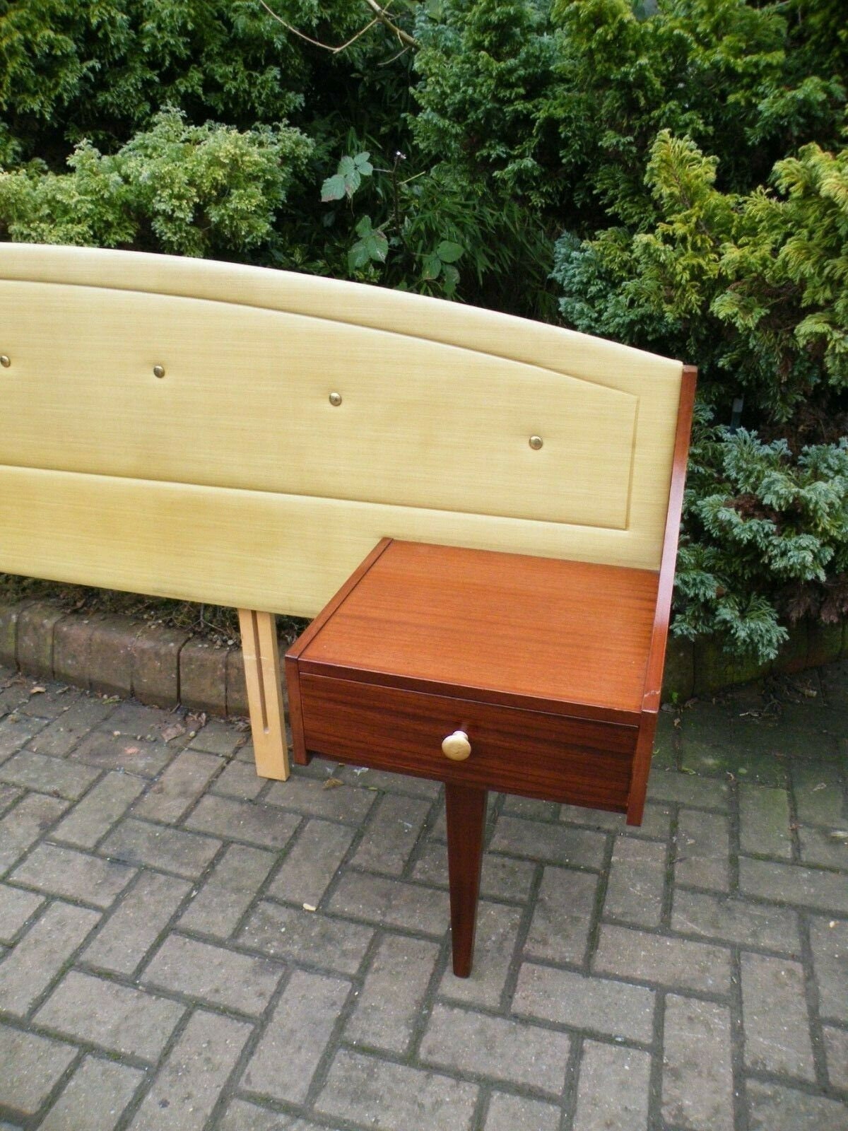Vintage Teak Padded Double Headboard 1960s 70s Retro Funky Etsy