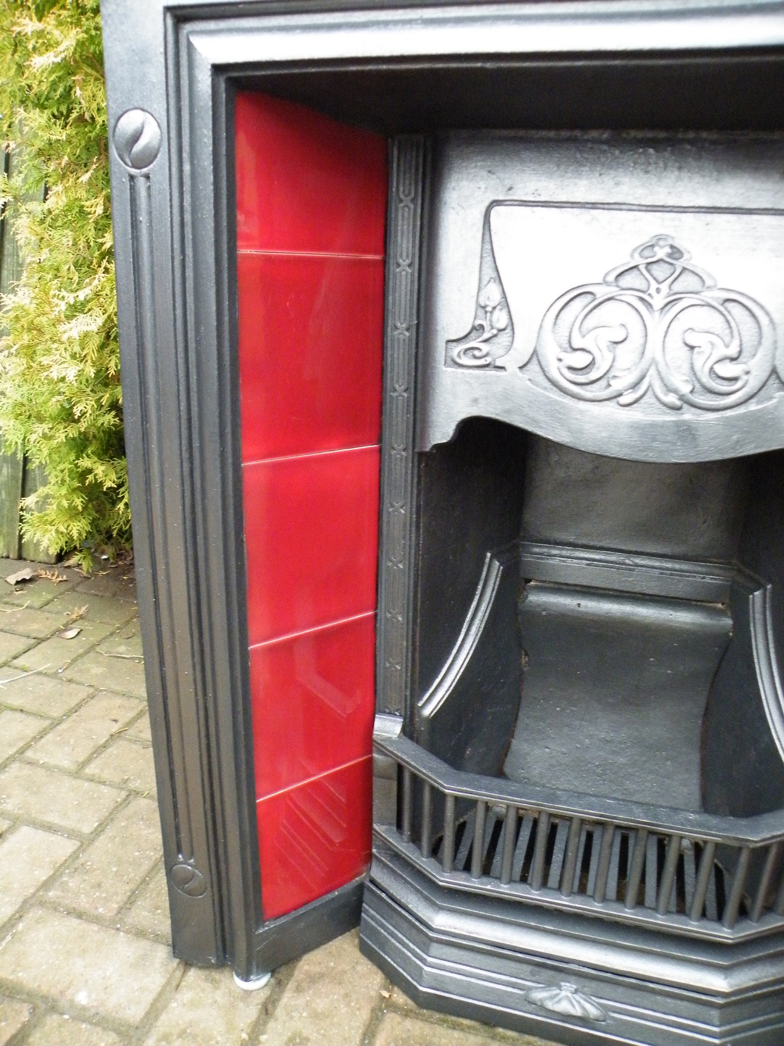 Antigua chimenea de combinación de hierro fundido inglés Art | Etsy