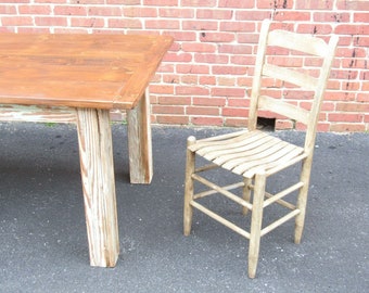 Reclaimed Antique Heart Pine Farmhouse Table french English class!! Primitive