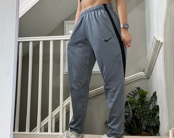 Nike Tapered Leg Softshell Grey Track Pants Activewear Tracksuit Bottom Sweatpants Size L