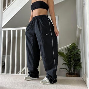 Vintage 90s Y2K Nike Track Jacket Men's XL White Black