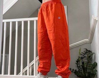 Champion Red Cuffed Leg Baggy Fit 00s Sweatpants