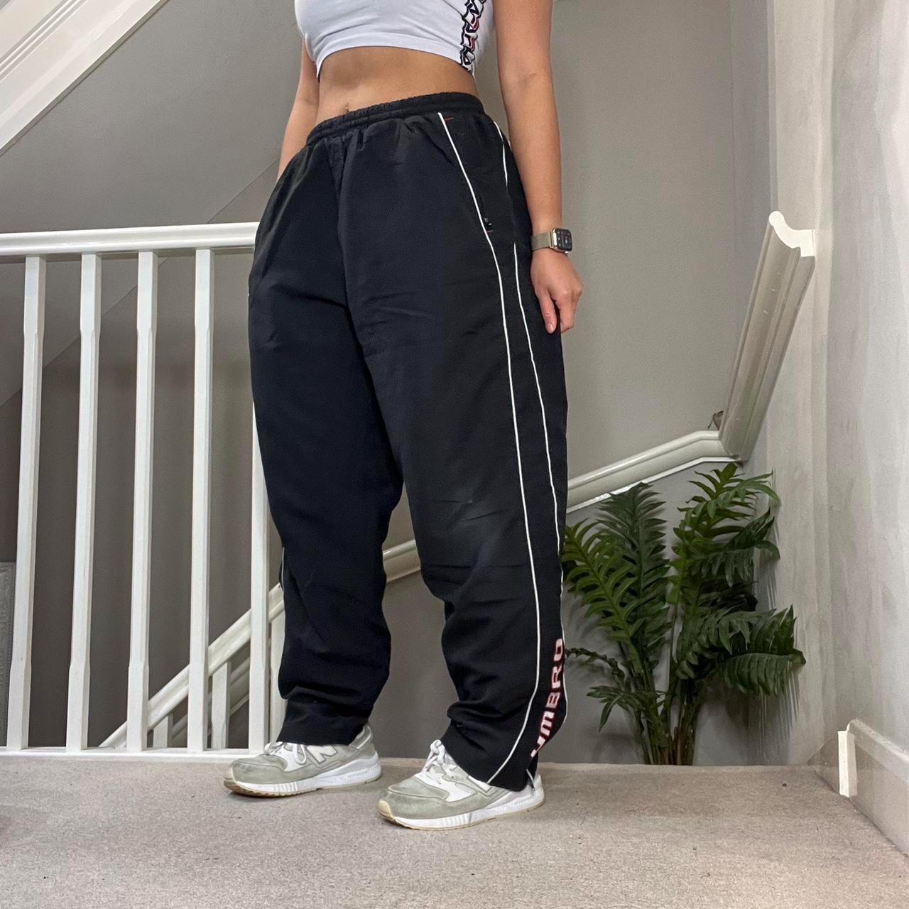 Umbro Vintage Men's Track Pants - M Black Polyester - Etsy