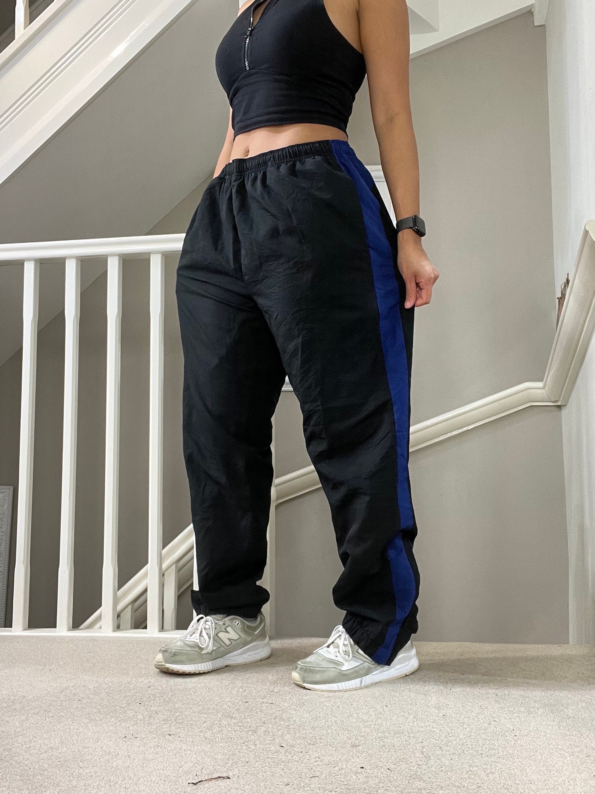 Lacoste Baggy Fit Track Pants Tracksuit Bottom Streetwear Size 2XL Unisex Black Parachute Pants Vintage Y2k Etsy