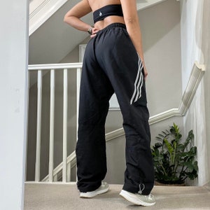 Adidas Loose Fit Mesh lined Tracksuit Bottom Track Pants Size L unisex Rare Vintage 00s Black zdjęcie 3