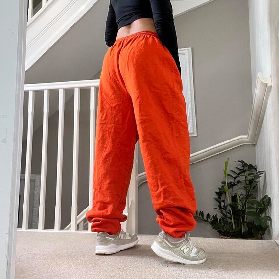 Champion Red Cuffed Leg Baggy Fit 00s Sweatpants Etsy UK
