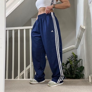 Y2K Adidas Oversized Fit Wide Leg Soft Tracksuit Bottom
