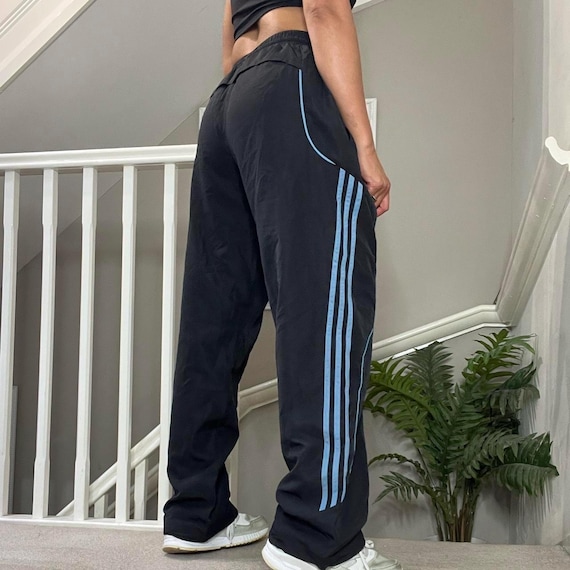 Rare Adidas Wide-leg Loose Fit Windbreaker Tracksuit Bottom