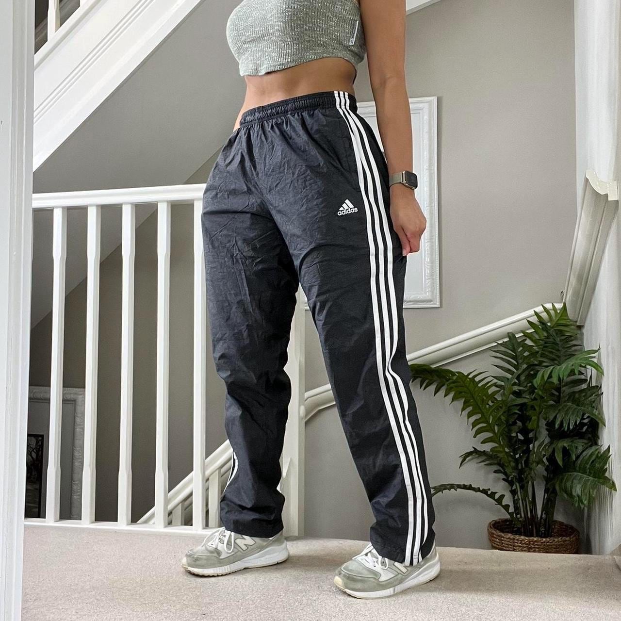 Adidas nylon tracksuit bottoms deals