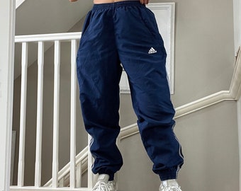 00s OLD NIKE NAVY NYLON BAGGY TECH PANTS