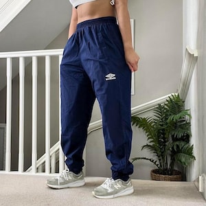 90s umbro draw code wide nylon pants y2k（NEW Umbro Nylon