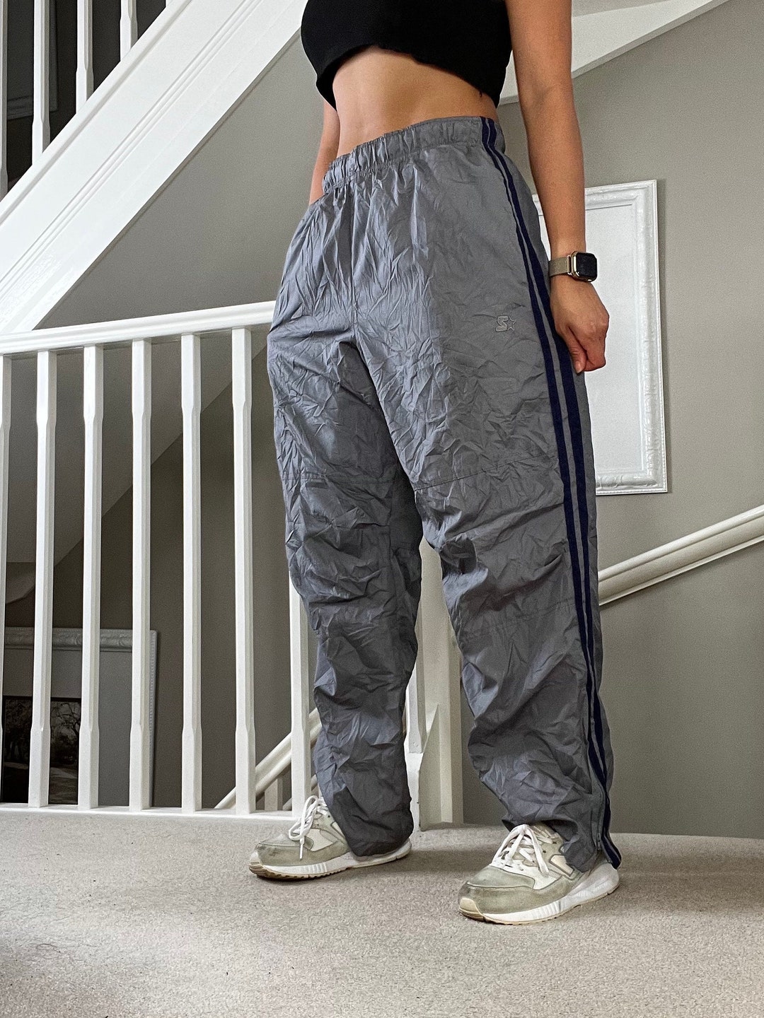 Vintage Starter Baggy Fit Straight Leg Windbreaker Track Pants