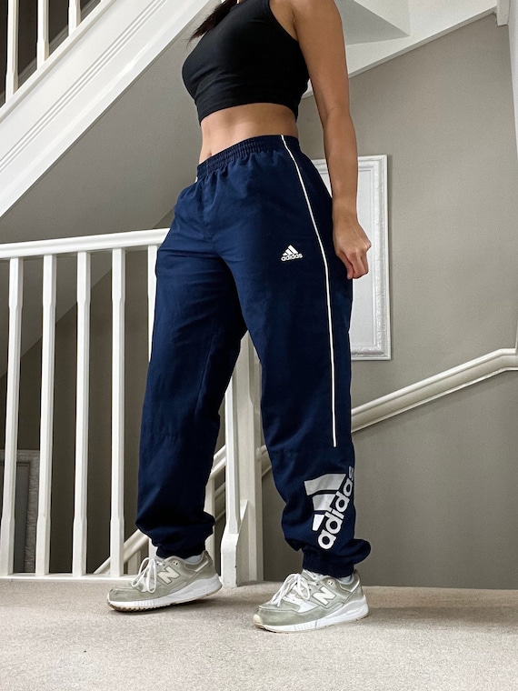 Vintage Adidas Baggy Fit Net Lined Pin Stripe Track Pants Size - Etsy