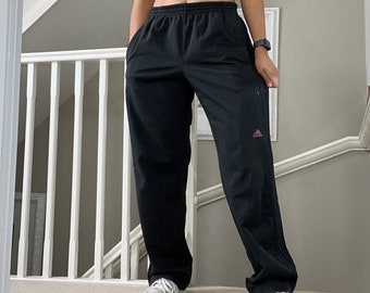 Adidas Straight Leg Loose Fit Sweatpants Track Pants Tracksuit Bottom Size L unisex Black