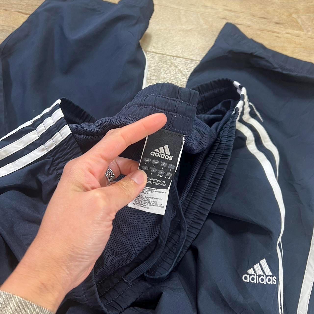 Vintage Adidas Loose Fit Straight Wide Leg Low-waist Track