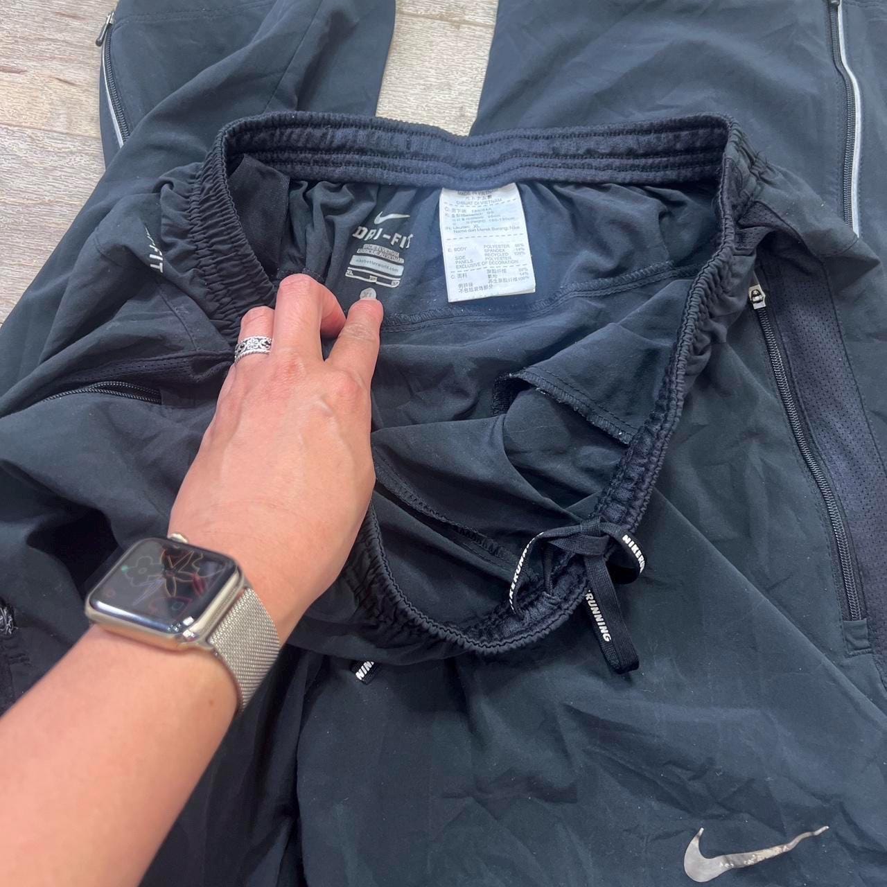 Y2K Nike Loose Fit Straight Wide Leg Windbreaker Trouser