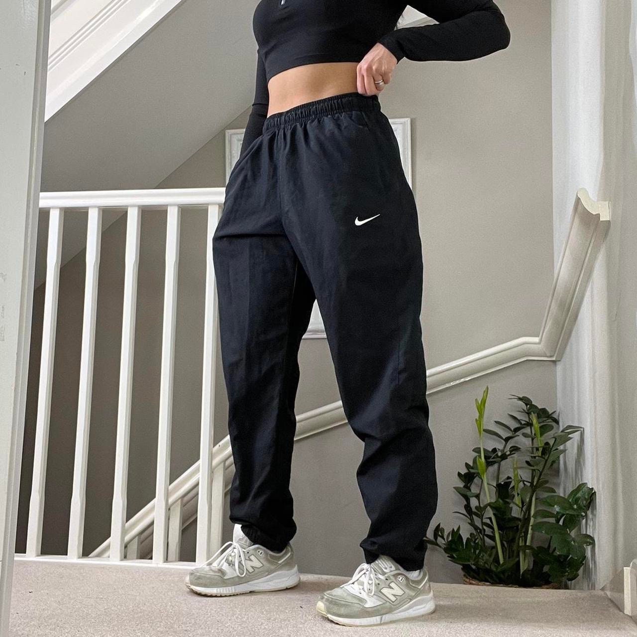 Vintage Nike Team Track Pants Womens Medium Ankle Snaps Breathable Fit Dry