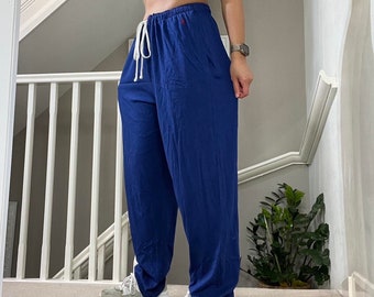 Vintage Ralph Lauren Trainingsanzug oder Pyjama Hose Größe XL unisex Rare Vintage 00s Blau colorway Kordelzug oversized fit
