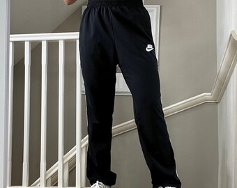 Nike Black Track pants Sweatpants Activewear Softshell Regular Fit Size Medium Unisex Etsy