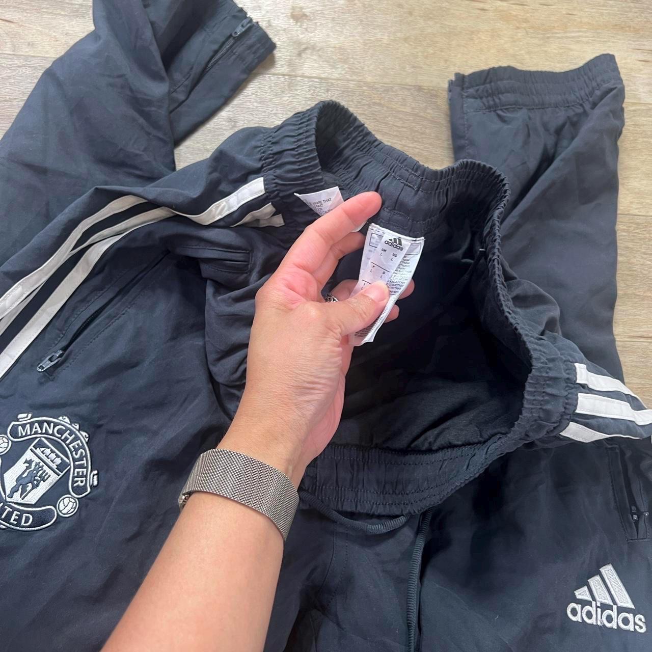 00s adidas nylon wide pants y2k teck 黒 M Vintage Adidas Track Pants Men XL Wide Leg Stripe Ankle Zip