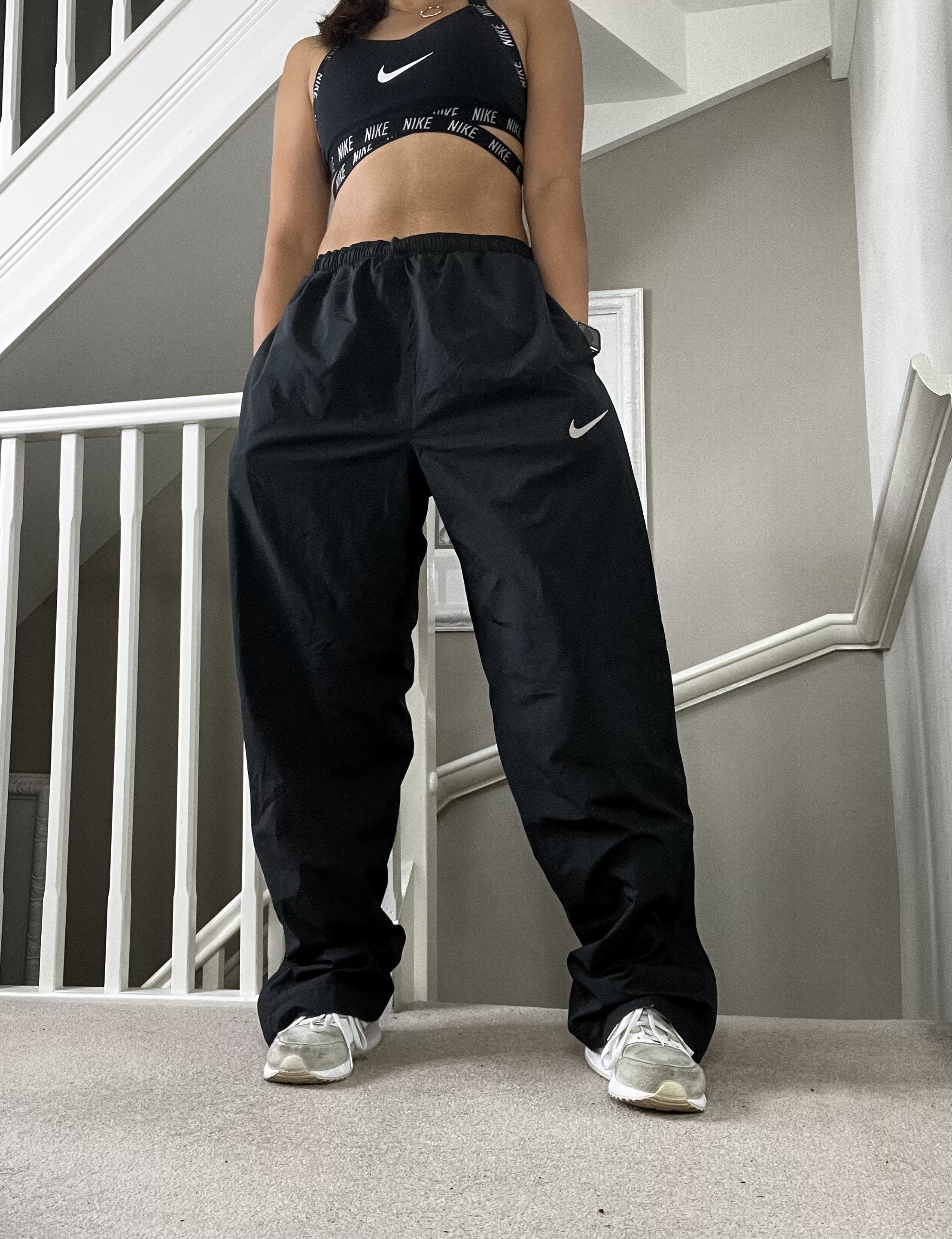 Vintage Nike Black Storm Fit Oversized Straight Leg