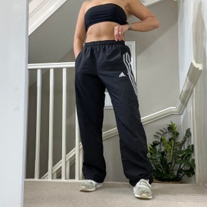 Adidas Loose Fit Mesh lined Tracksuit Bottom Track Pants Size L unisex Rare Vintage 00s Black zdjęcie 2