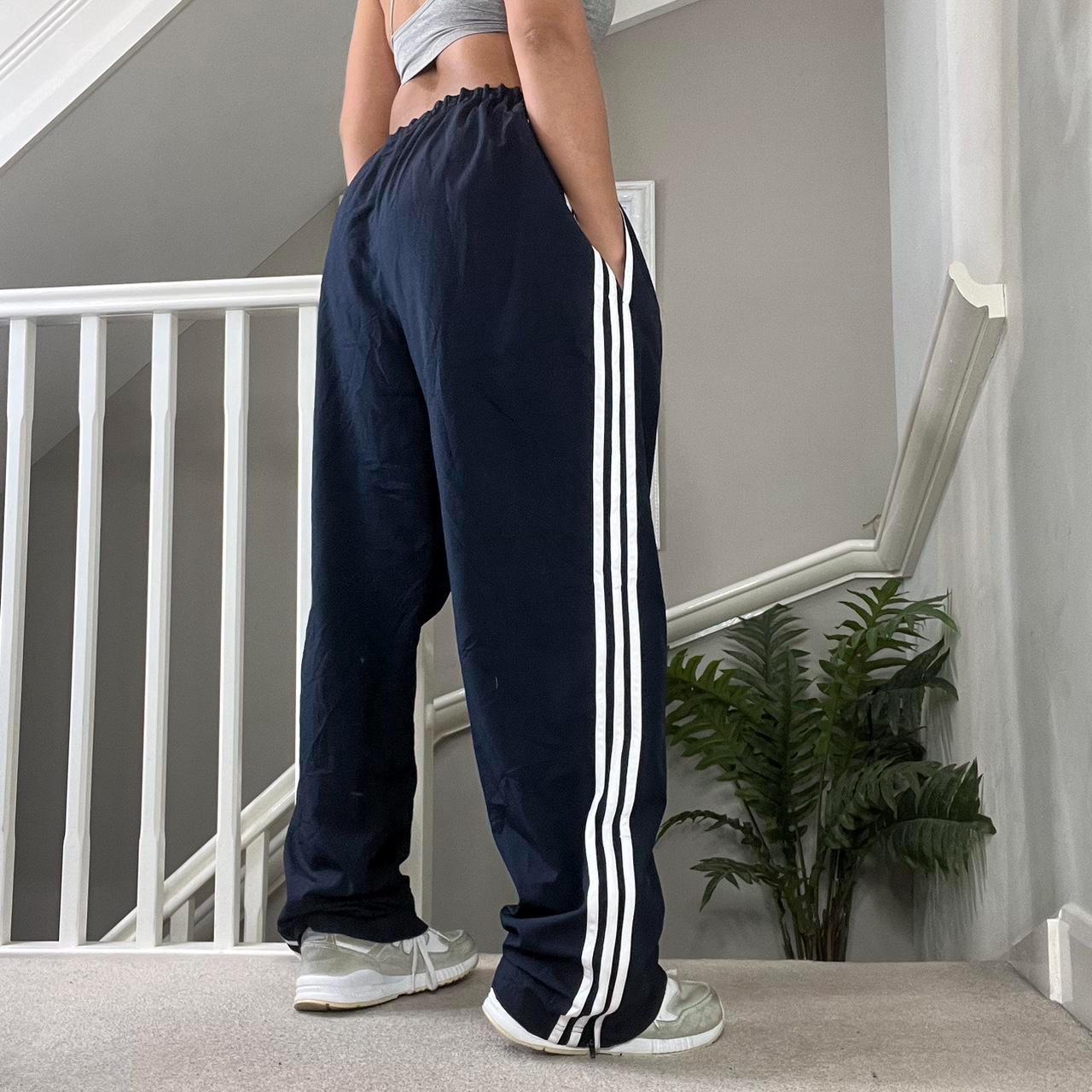 Vintage Adidas Loose Fit Straight Wide Leg Low-waist Track