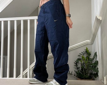 Rare Nike Oversized Fit Trouser Tracksuit Bottom Size 2XL unisex Rare Vintage 00s navy blue colourway