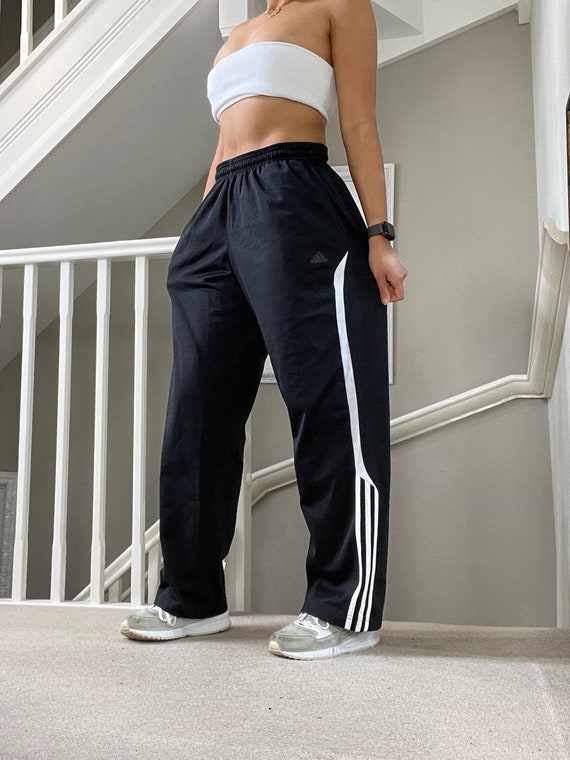 Adidas Loose Fit Track Pants Tracksuit Bototms Size M Unisex Black