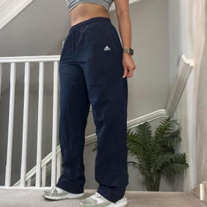 パンツ 00s adidas track wide pants y2k black 00's Adidas Black Windpants Tracksuit Bottom Track Pants