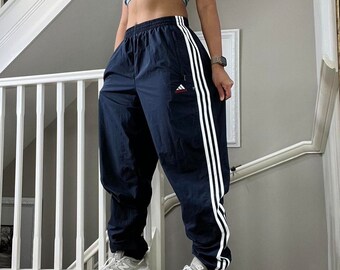 Adidas tracksuit bottoms red stripe sale