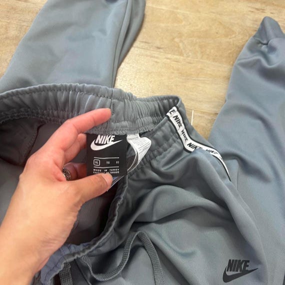 00s Nike Repeat Logo Taping Tracksuit Bottom Track Pants Gret Colourway Size XL Unisex Etsy UK