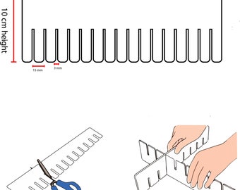 DIY drawer organiser,  DIY drawer divider, ECO wood chipboard cardboard drawer dividers multiuse