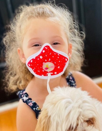 Achooey Child Pacifier Mask Comfortable masks for Little Kids.  No ag…