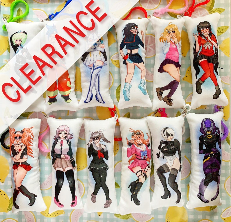 LAST CHANCE Mini Dakimakura Anime Pillow Keychains image 1