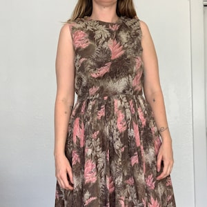 1950&#39;s autumnal cotton dress