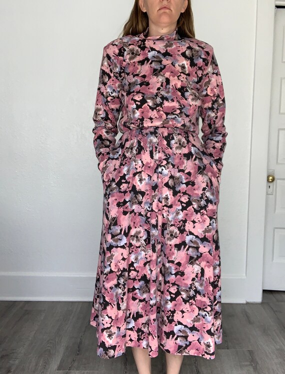 long sleeve floral maxi