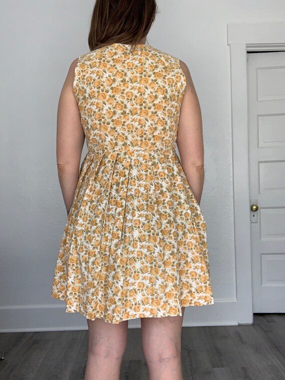 1980's sweet 60's style mini babydoll floral dress - image 3