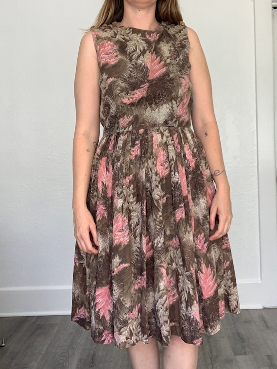 1950's autumnal cotton dress