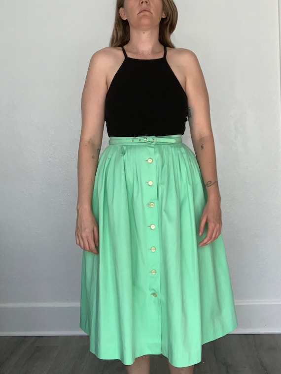 Beautiful 1950's skirt with matching belt - image 1