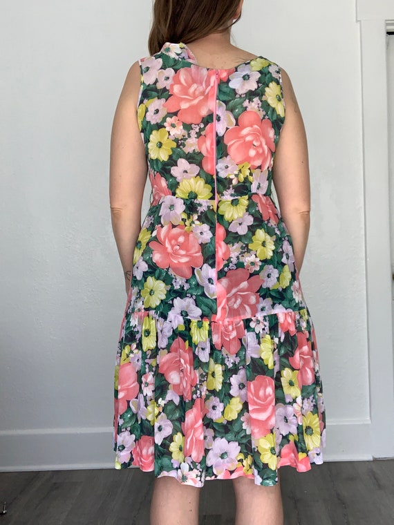 1970's sheer cotton floral dress - image 2