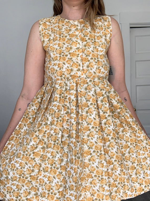 1980's sweet 60's style mini babydoll floral dress - image 4