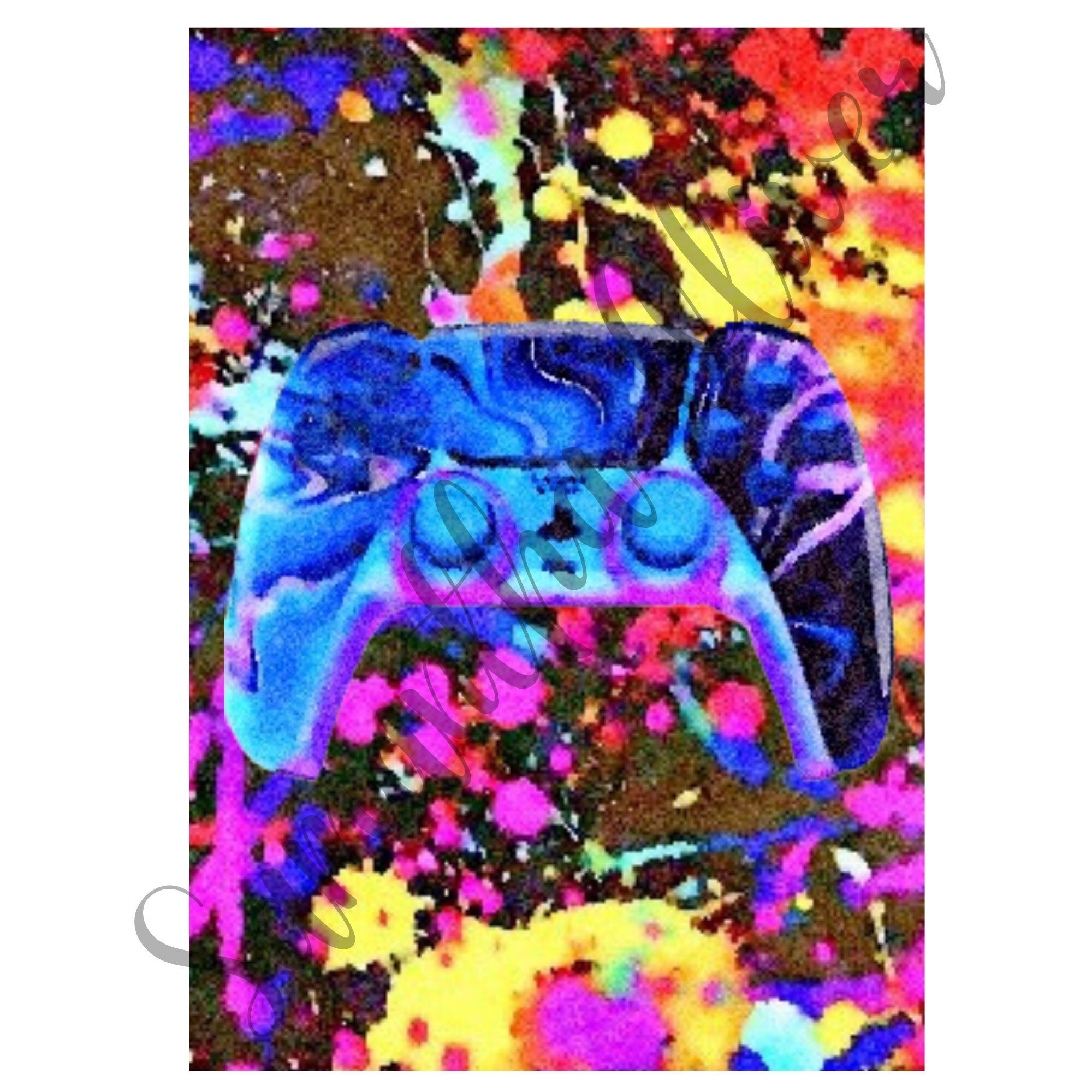 Games Controller Paint Splash Gaming Art Gaming Print Etsy