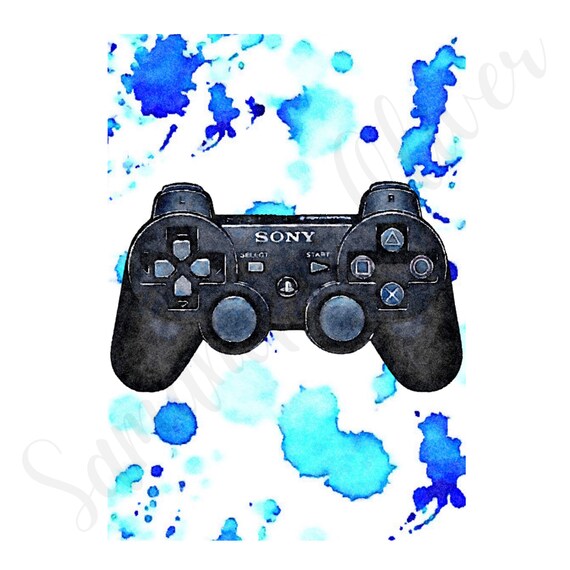 Games Controller Paint Splash Gaming Art Gaming Print Etsy