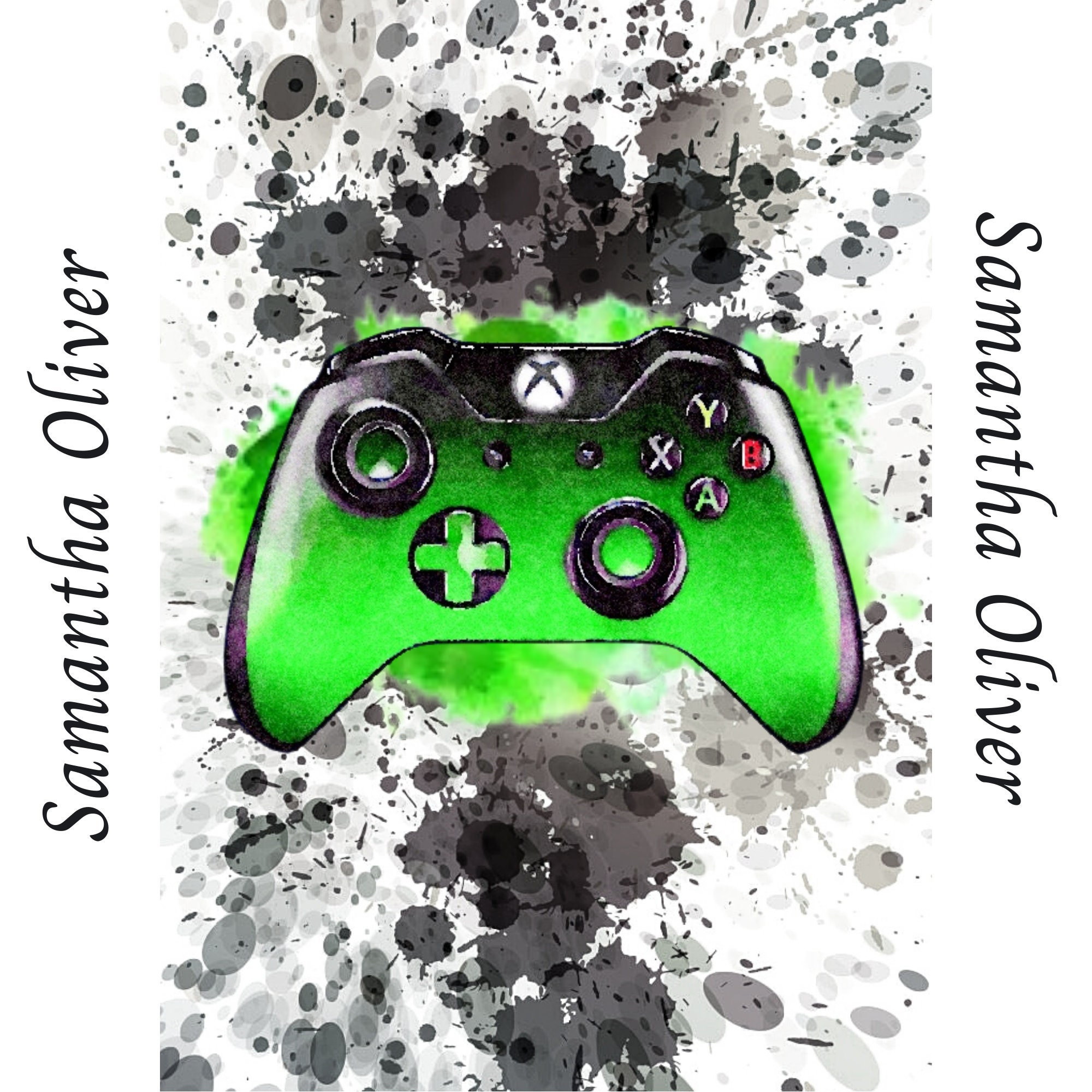 Xbox Controller Watercolour Print Digital Download Home Decor | Etsy