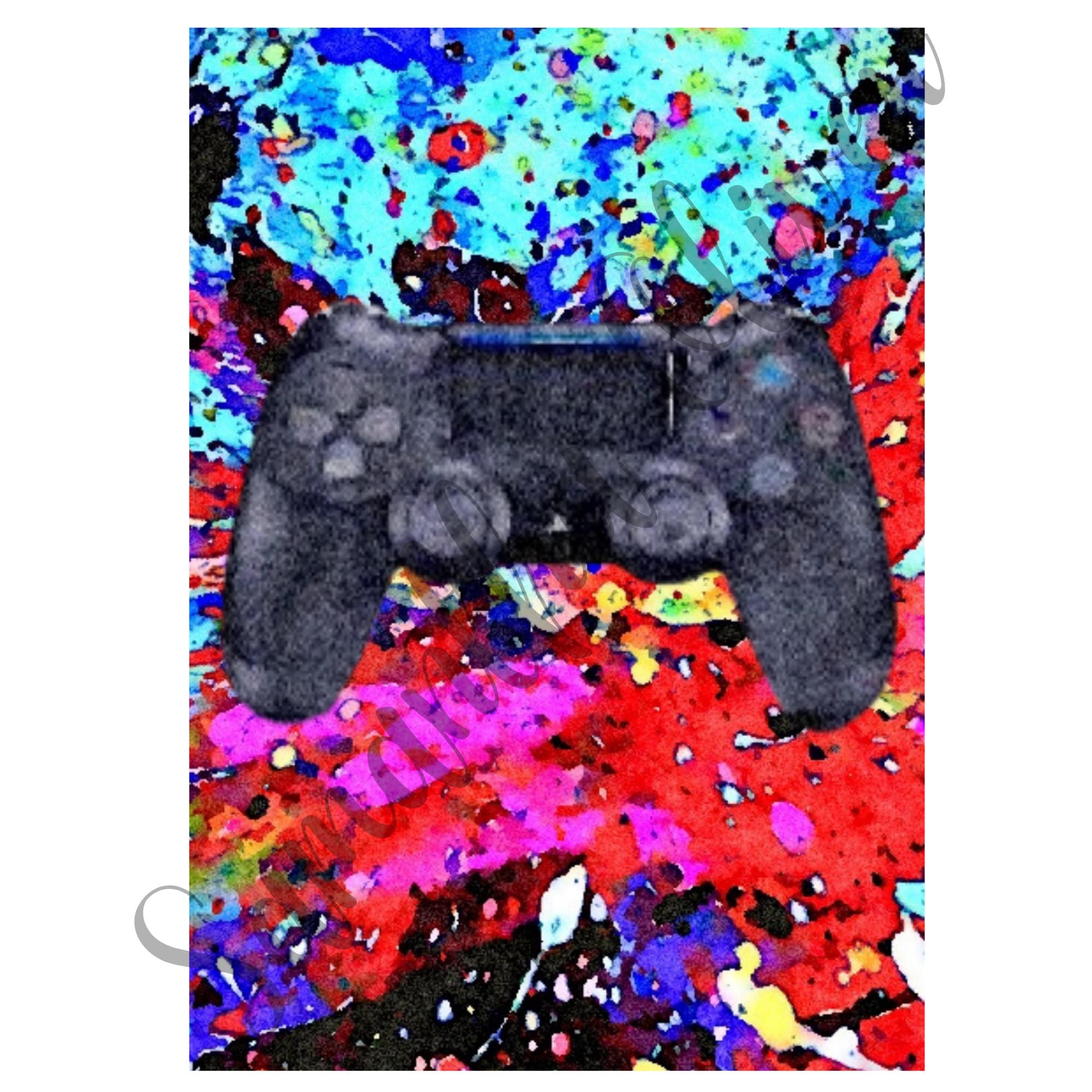 Games Controller Paint Splash Gaming Art Gaming Print Etsy